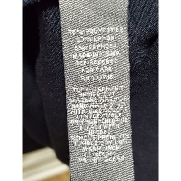 Sharagano Women Blue Polyester Round Neck 3/4 Sleeve Knee Length Dress Size 16 - Picture 9 of 12